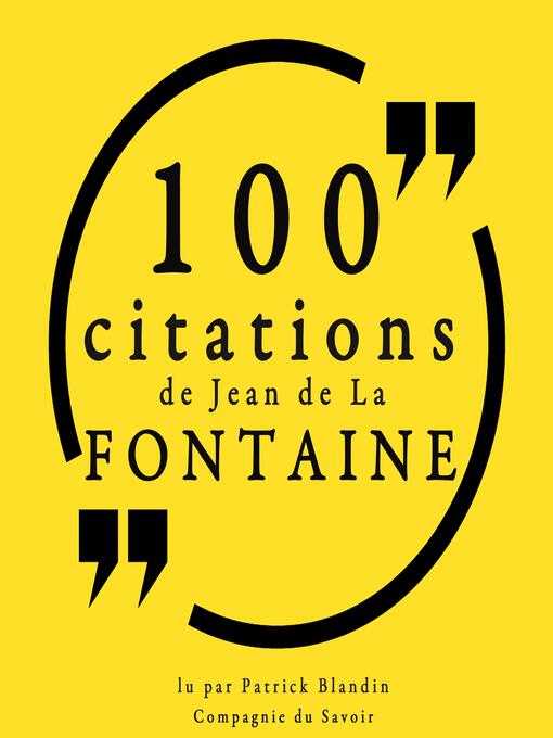 Detalles del título 100 citations de Jean de La Fontaine de Jean de la Fontaine - Lista de espera
